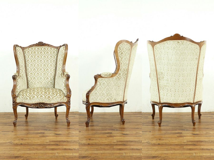 アンティーク家具 張替済アームチェア 64895c