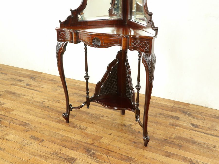 アンティーク家具 コーナーキャビネット 58889