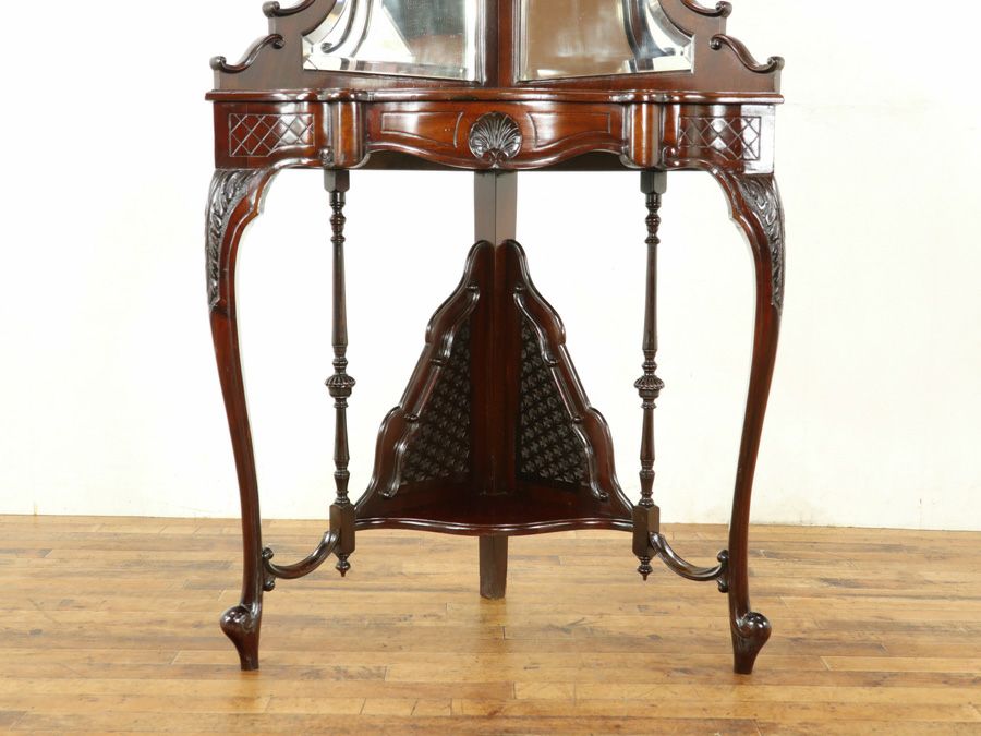 アンティーク家具 コーナーキャビネット 58889