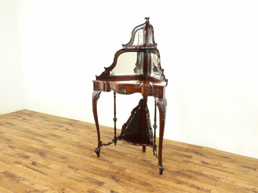 アンティーク家具 コーナーキャビネット 58889