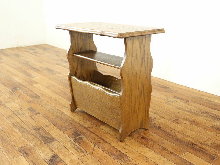 アンティーク家具 マガジンラック 65118a