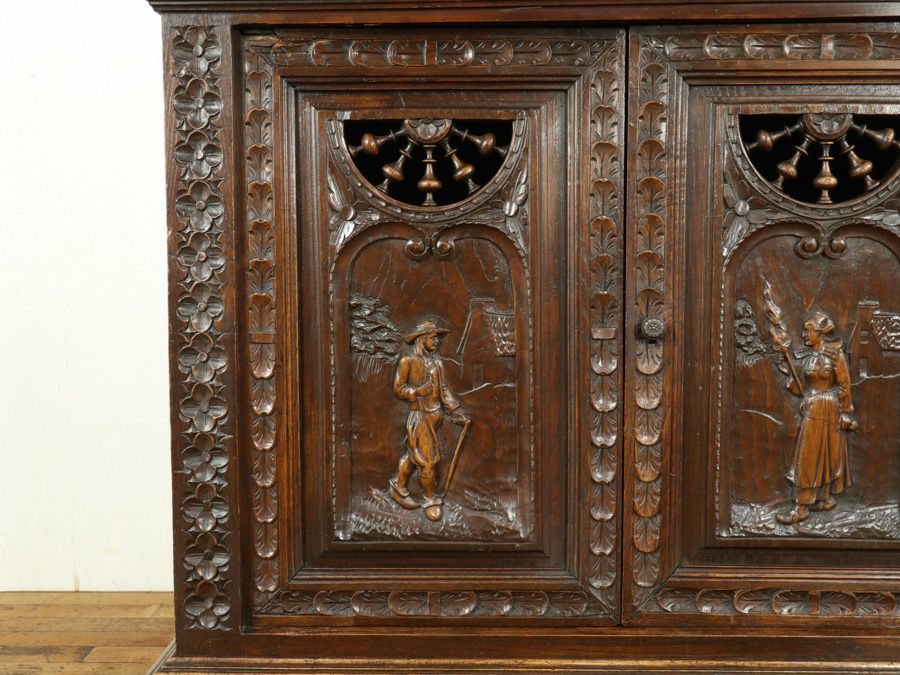 アンティーク家具 キャビネット 65065