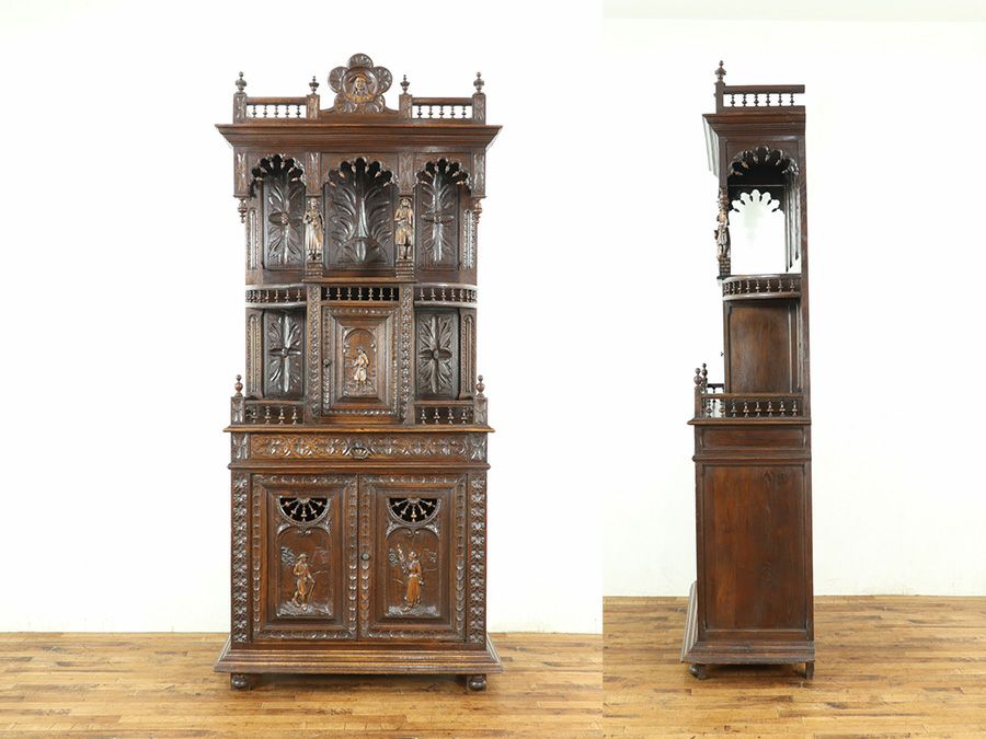 アンティーク家具 キャビネット 65065