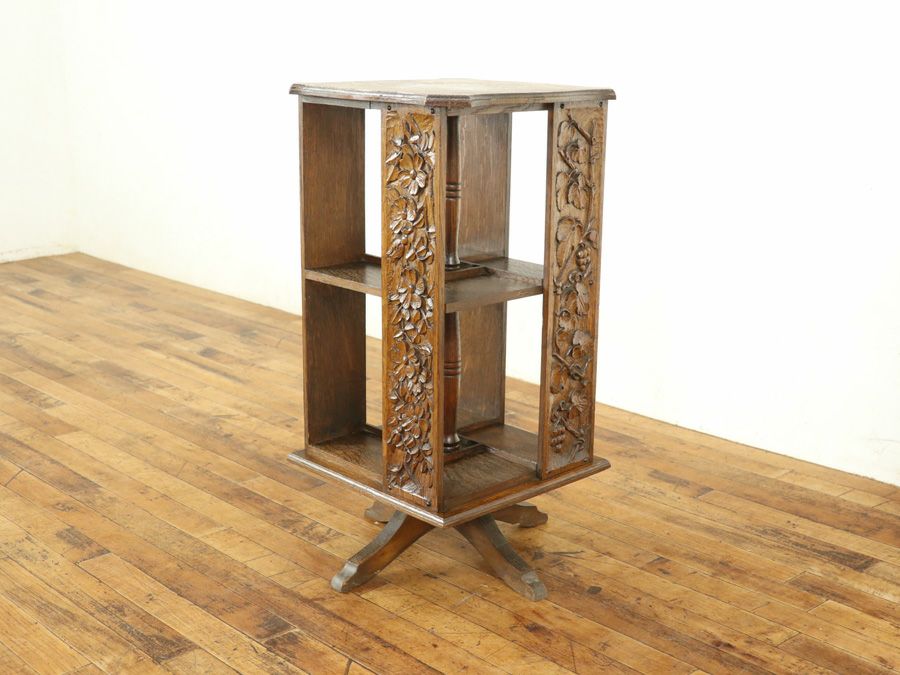 アンティーク リボルビングブックケース 59292