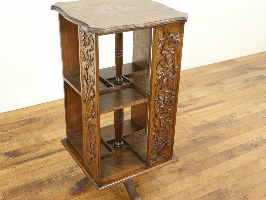 アンティーク リボルビングブックケース 59292