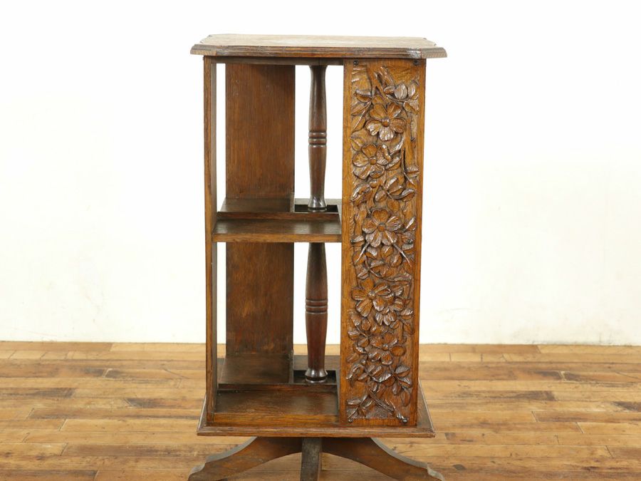 アンティーク リボルビングブックケース 59292