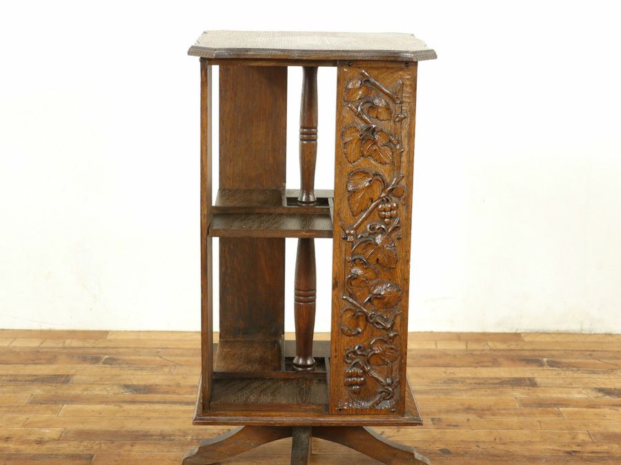 アンティーク リボルビングブックケース 59292