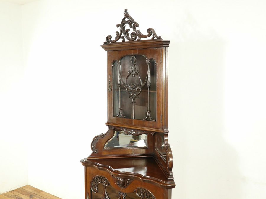 アンティーク家具 コーナーキャビネット 59229