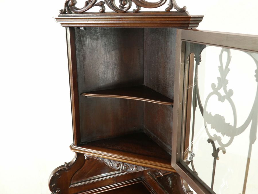 アンティーク家具 コーナーキャビネット 59229