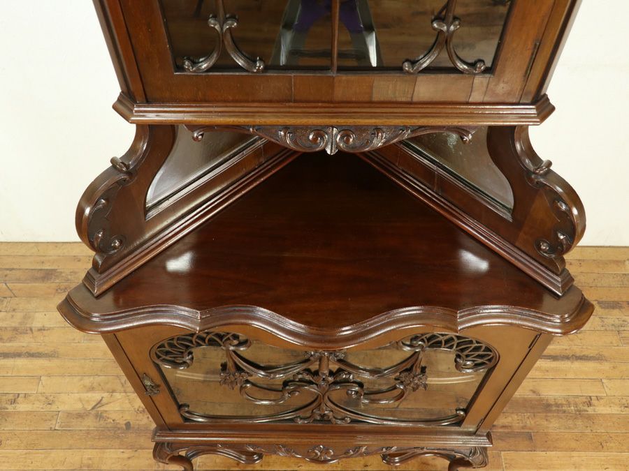 アンティーク家具 コーナーキャビネット 59229