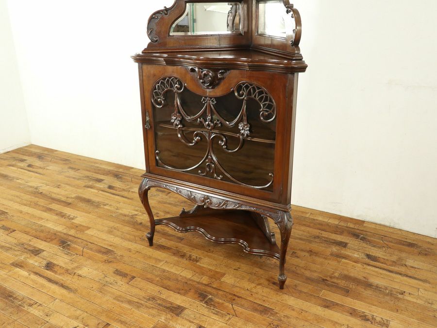 アンティーク家具 コーナーキャビネット 59229