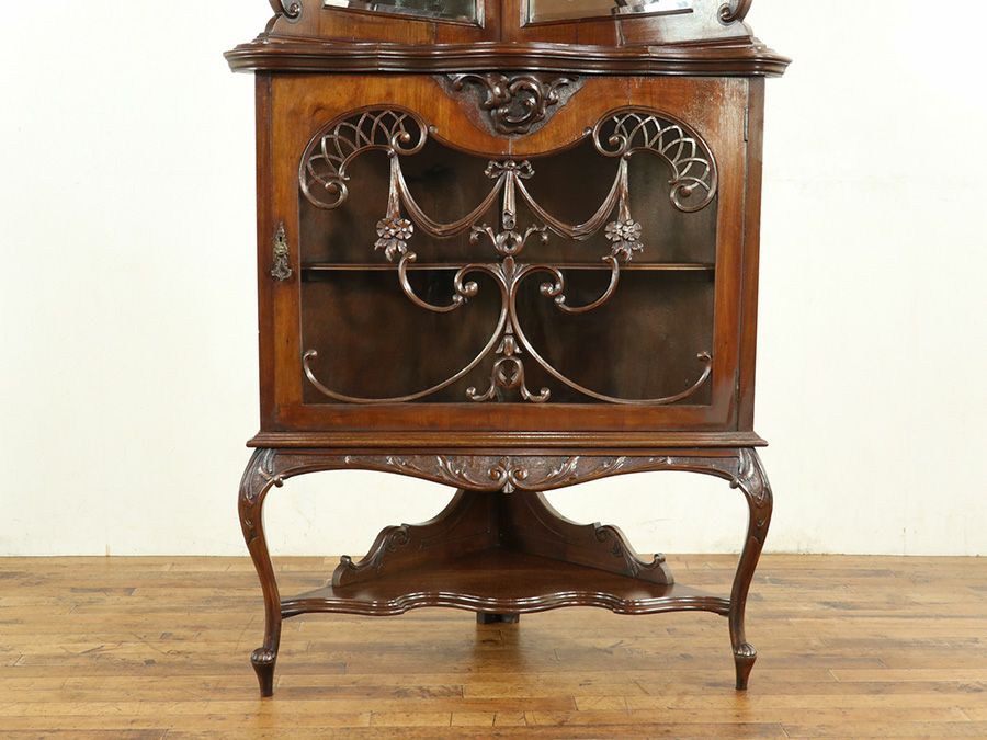 アンティーク家具 コーナーキャビネット 59229