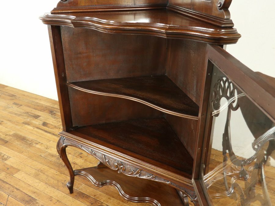 アンティーク家具 コーナーキャビネット 59229