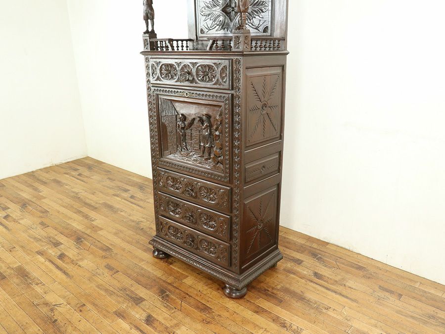 アンティーク家具 キャビネット 65135