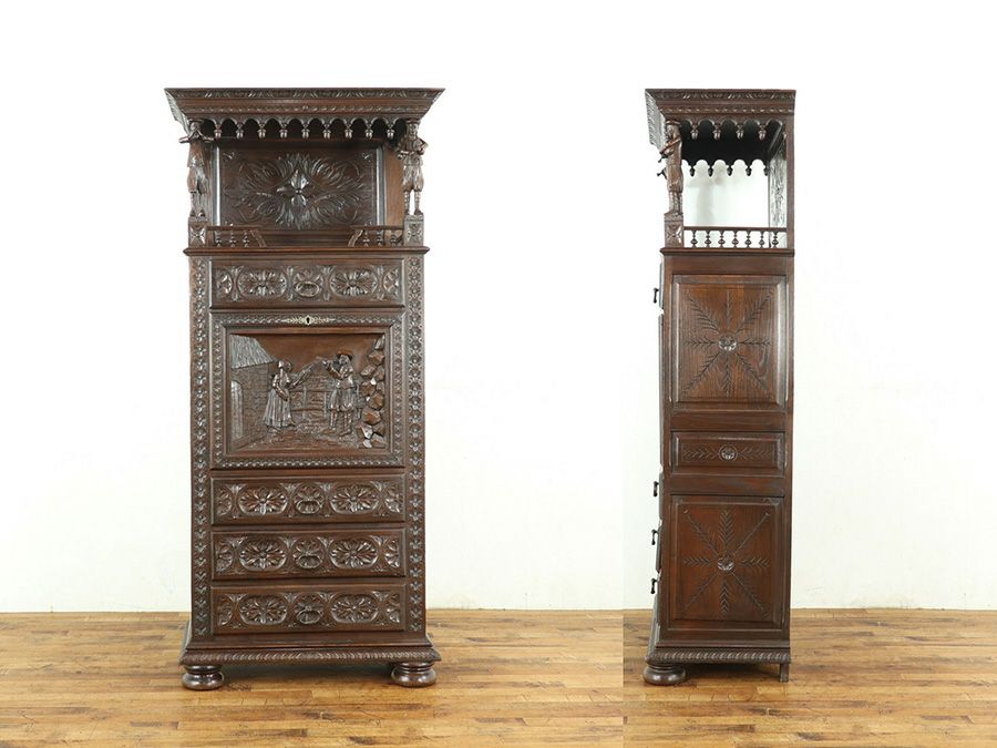 アンティーク家具 キャビネット 65135