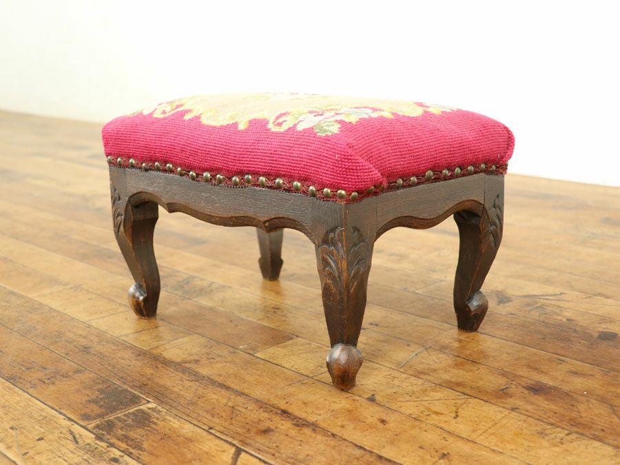 アンティーク家具 ミニオットマン 65121