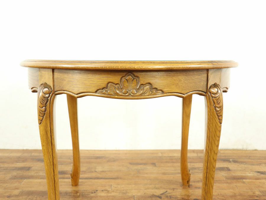 骨董家具 ガラストップコーヒーテーブル 65031