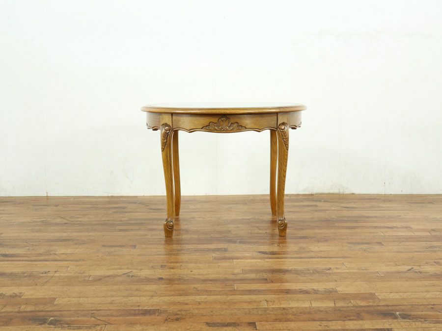 骨董家具 ガラストップコーヒーテーブル 65031