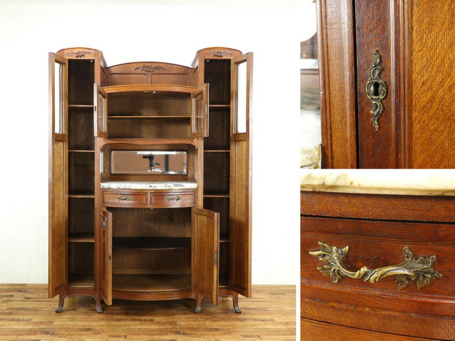 アンティーク家具 キャビネット 65134
