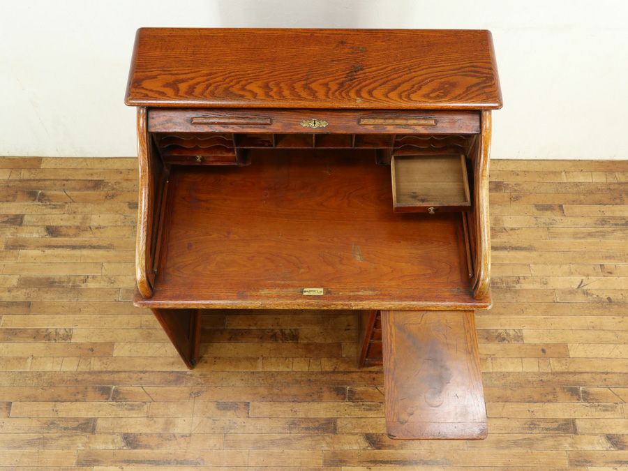 アンティーク家具 ロールトップデスク 59314
