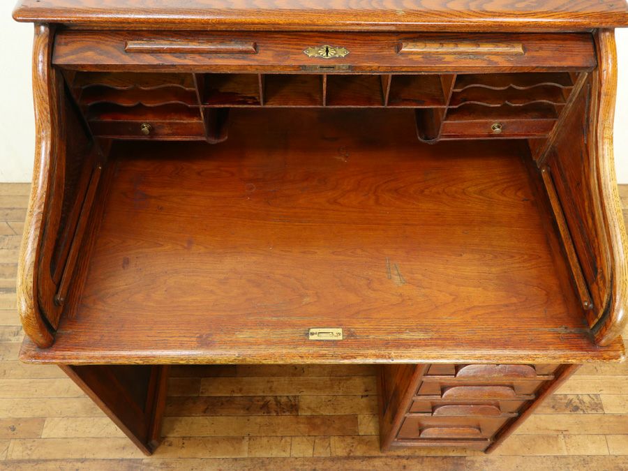 アンティーク家具 ロールトップデスク 59314