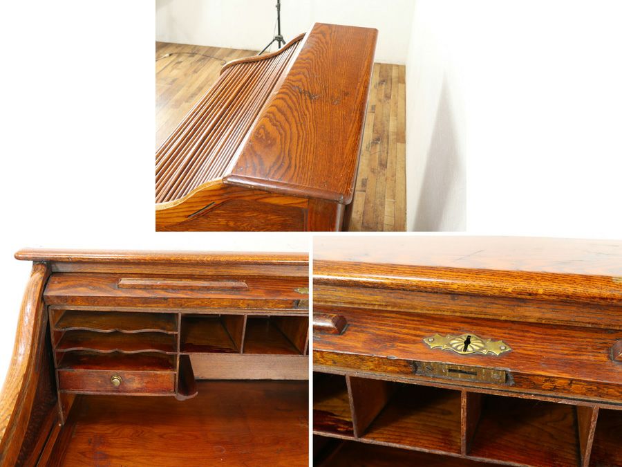 アンティーク家具 ロールトップデスク 59314