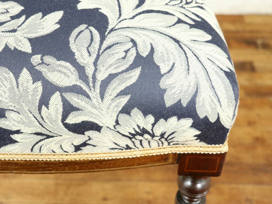 アンティーク 生地張り替え済みチェア 59088