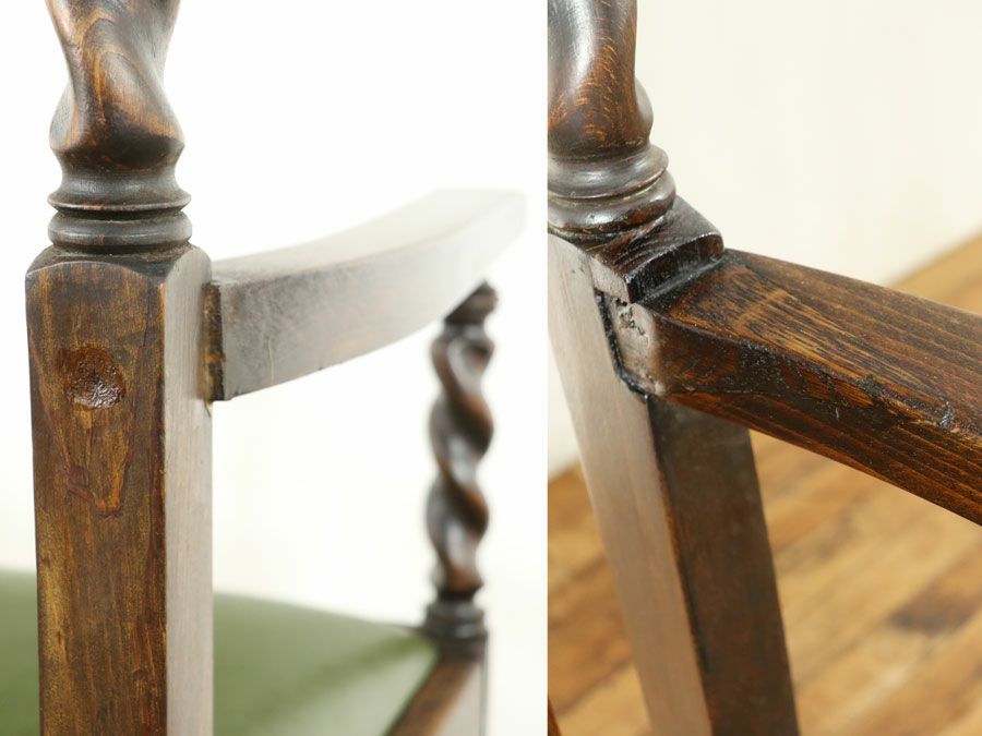 アンティーク家具張替済アームチェア 59464b