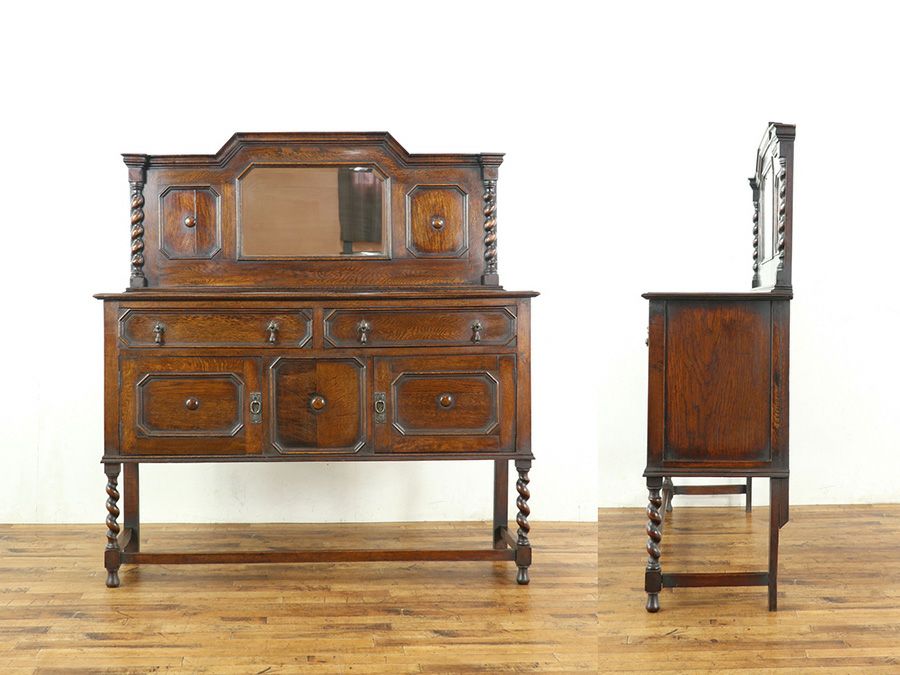 イギリスアンティーク家具ミラーサイド 59444