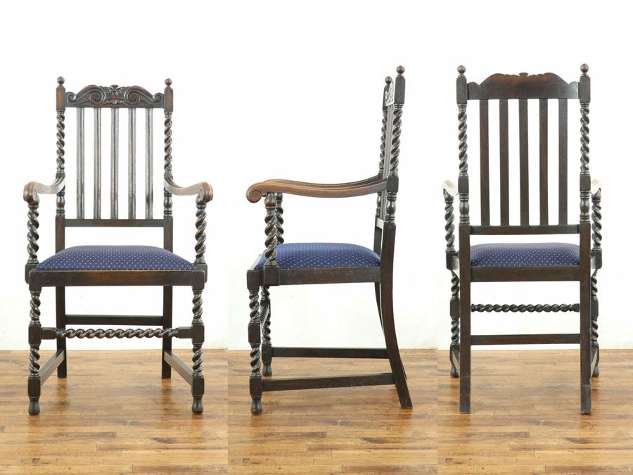 アンティーク家具張替済アームチェア 59418