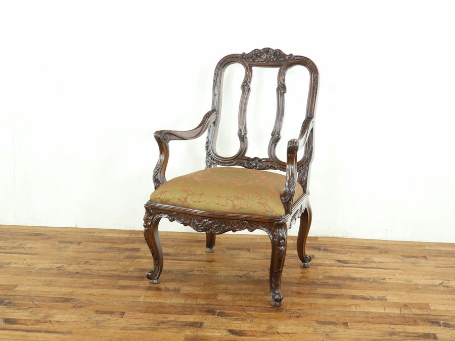 アンティーク家具張替済アームチェア 65014