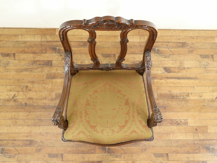 アンティーク家具張替済アームチェア 65014