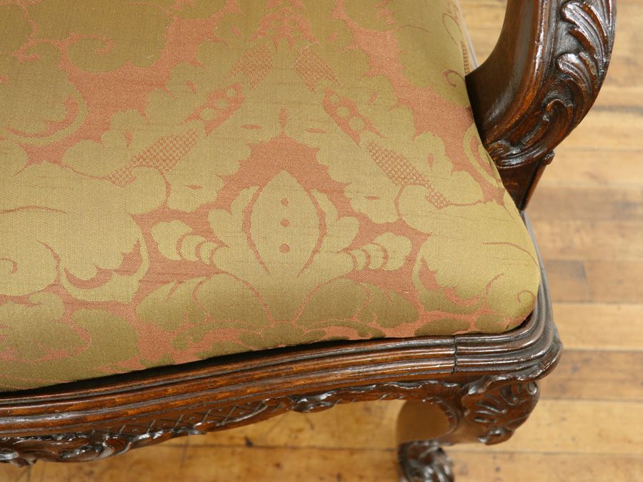アンティーク家具張替済アームチェア 65014