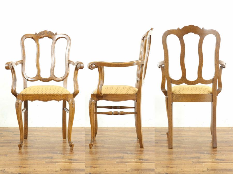 アンティーク家具張替済アームチェア 65125