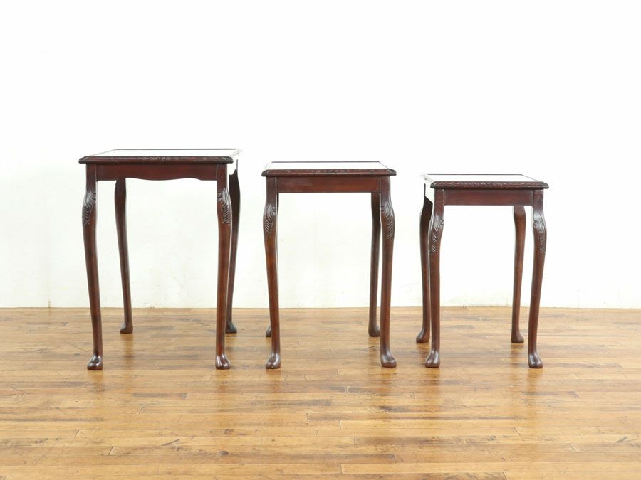 ガラストップタイプ イギリス ネストテーブル 59488 | アンティーク