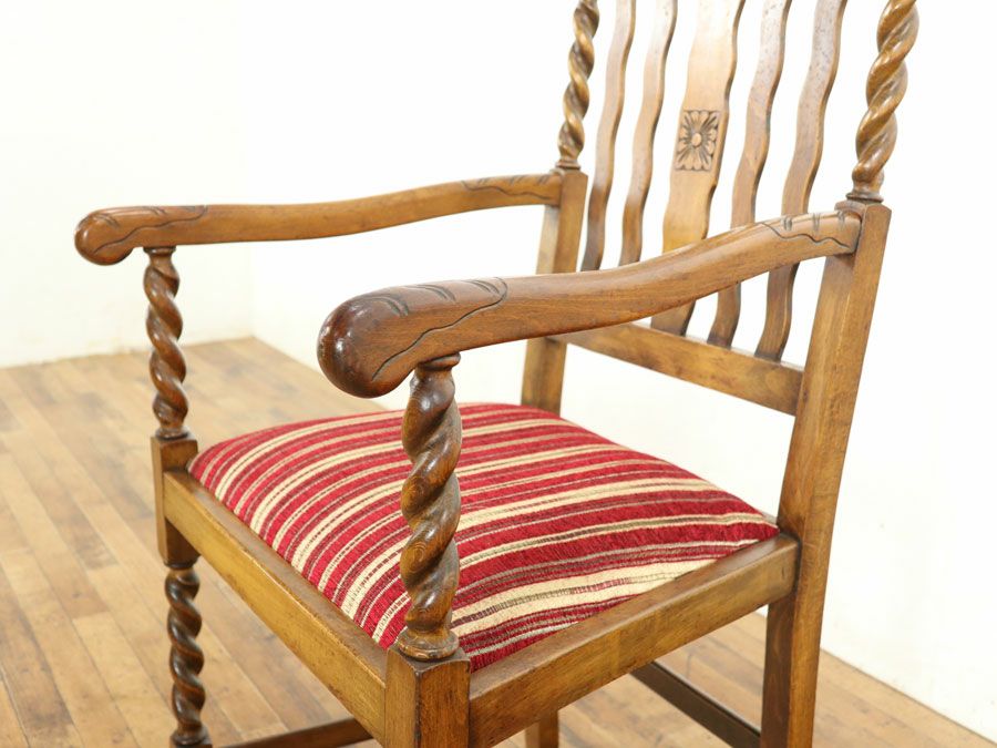 アンティーク家具張替済アームチェア 59434a