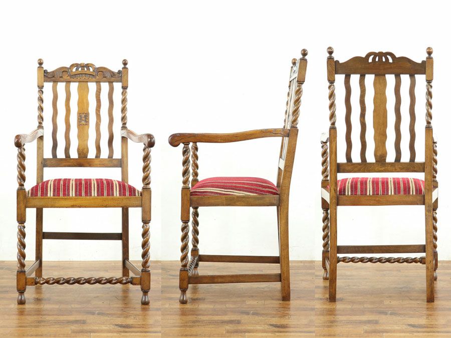 アンティーク家具張替済アームチェア 59434a