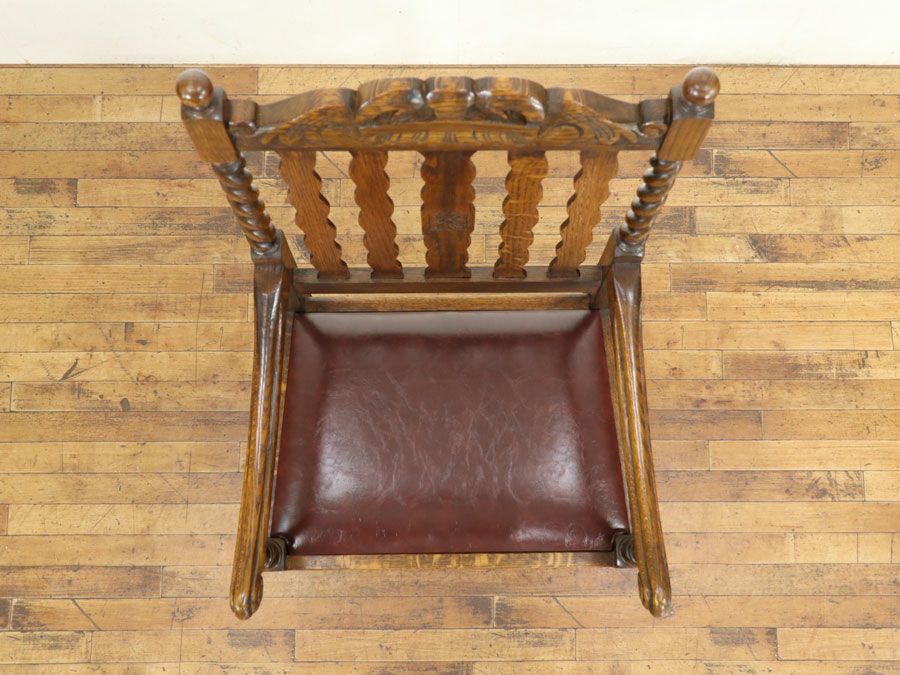 アンティーク家具張替済アームチェア 59331a