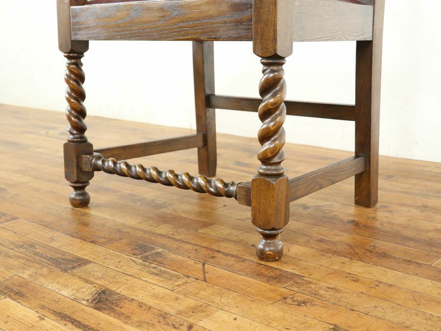 アンティーク家具張替済アームチェア 59331a