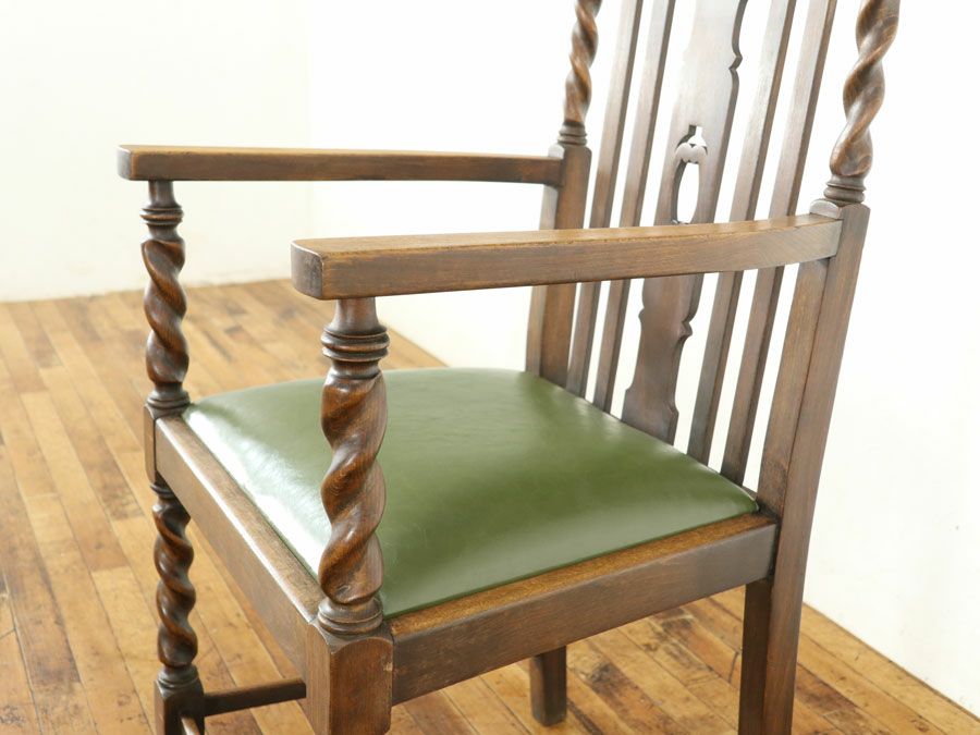 アンティーク家具張替済アームチェア 59464a