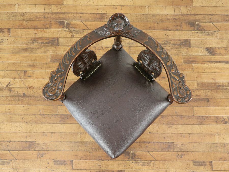 アンティーク家具張替済 コーナーチェア 65002