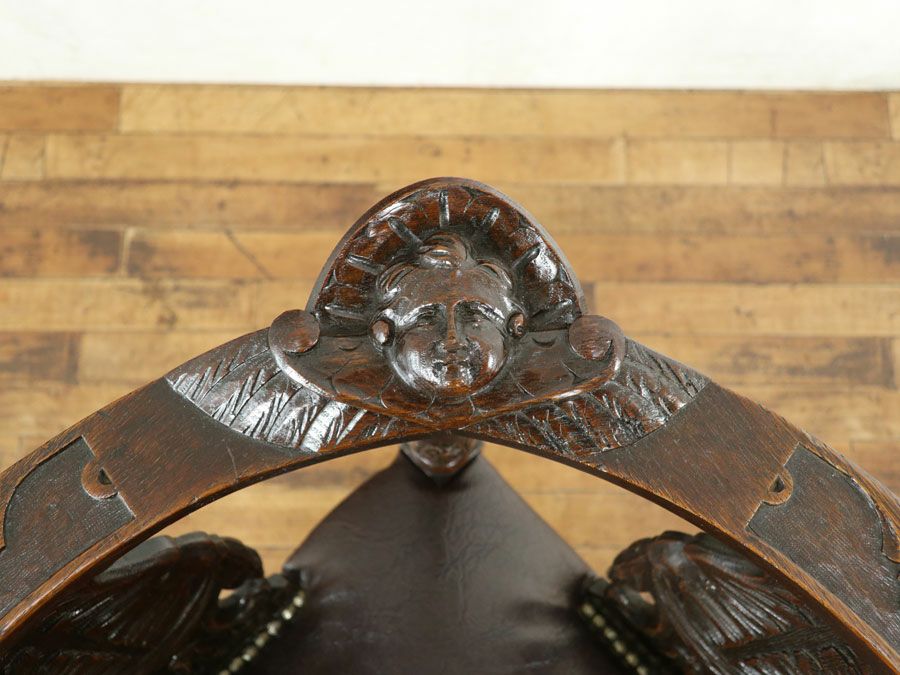 アンティーク家具張替済 コーナーチェア 65002