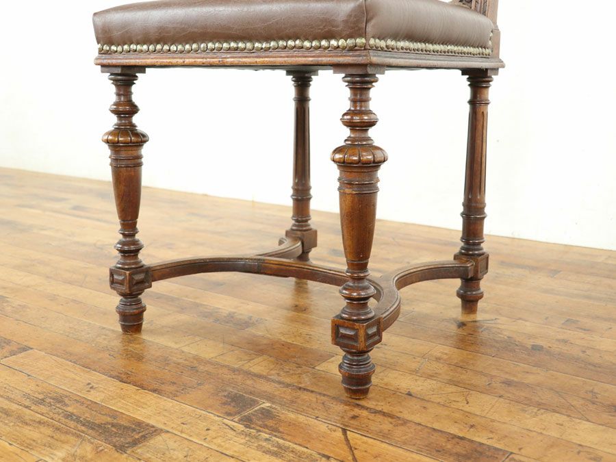 アンティーク張替済 アンリ2世チェア 65018b