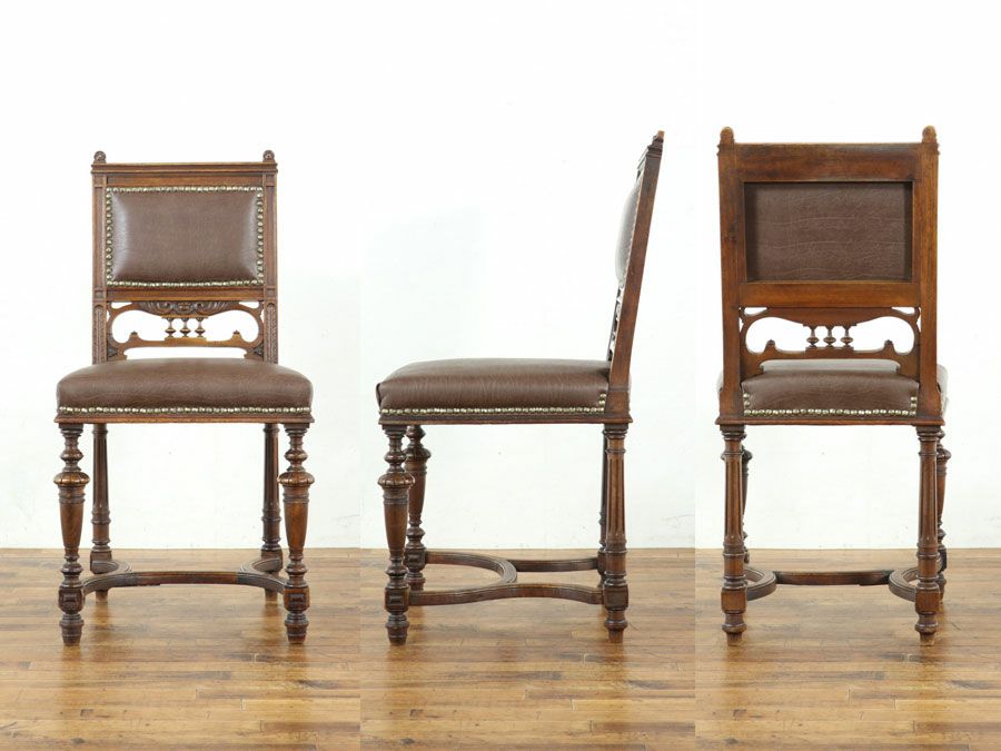 アンティーク張替済 アンリ2世チェア 65018b