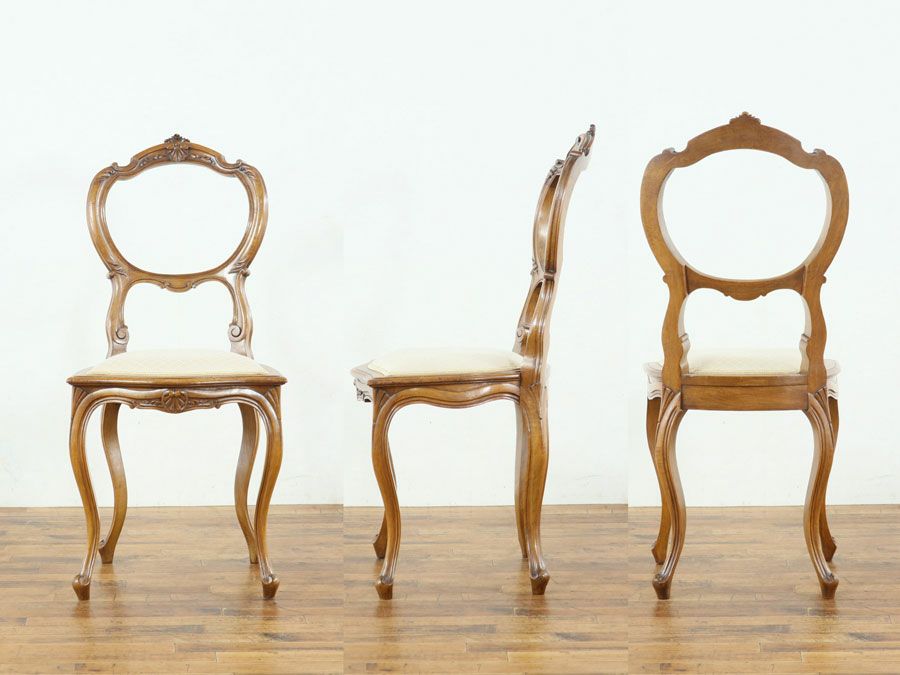 アンティーク張替済 ルイ15世チェア 65035a