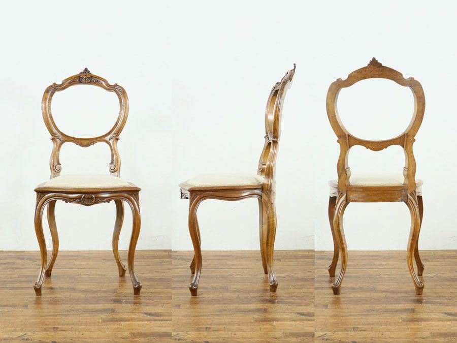 アンティーク張替済 ルイ15世チェア 65035b