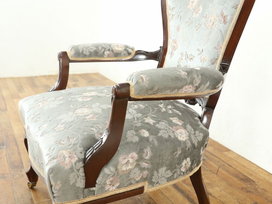 アンティーク家具張替済 シングルソファ 59364