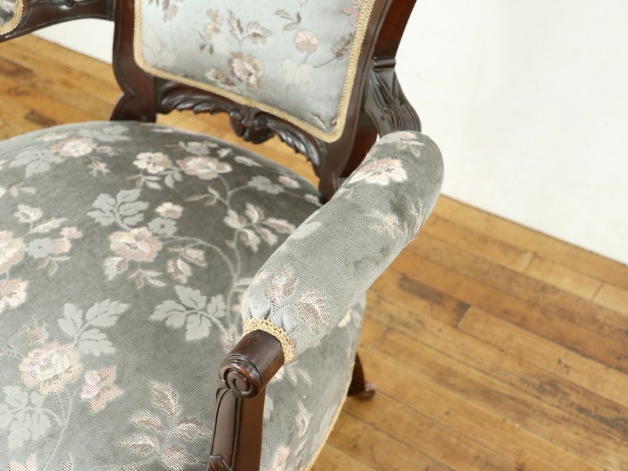 アンティーク家具張替済 シングルソファ 59364