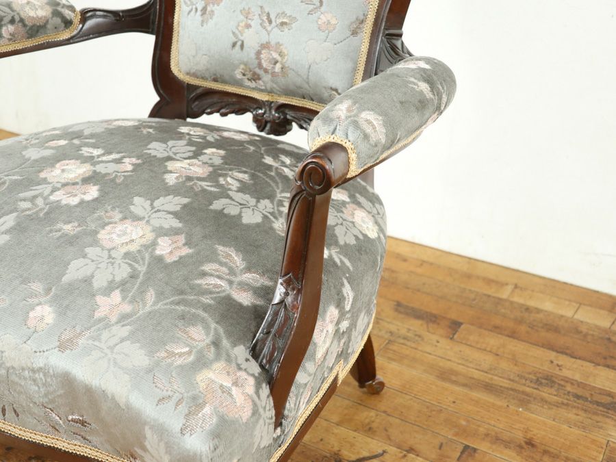 アンティーク家具張替済 シングルソファ 59364