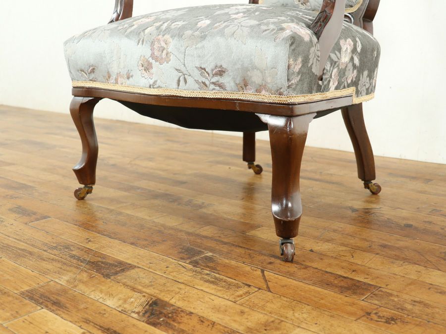 アンティーク家具張替済 シングルソファ 59364